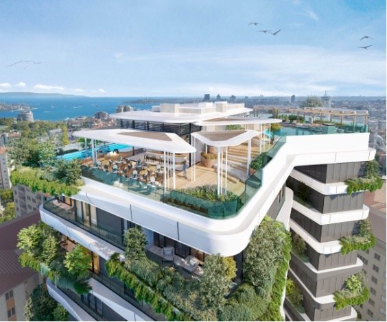 Beşiktaş ta yeni bina daire fiyatları apronda